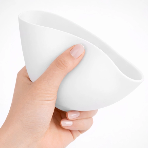 Миска силикон белая ELDAN (имидж фото с рукой альгинат)